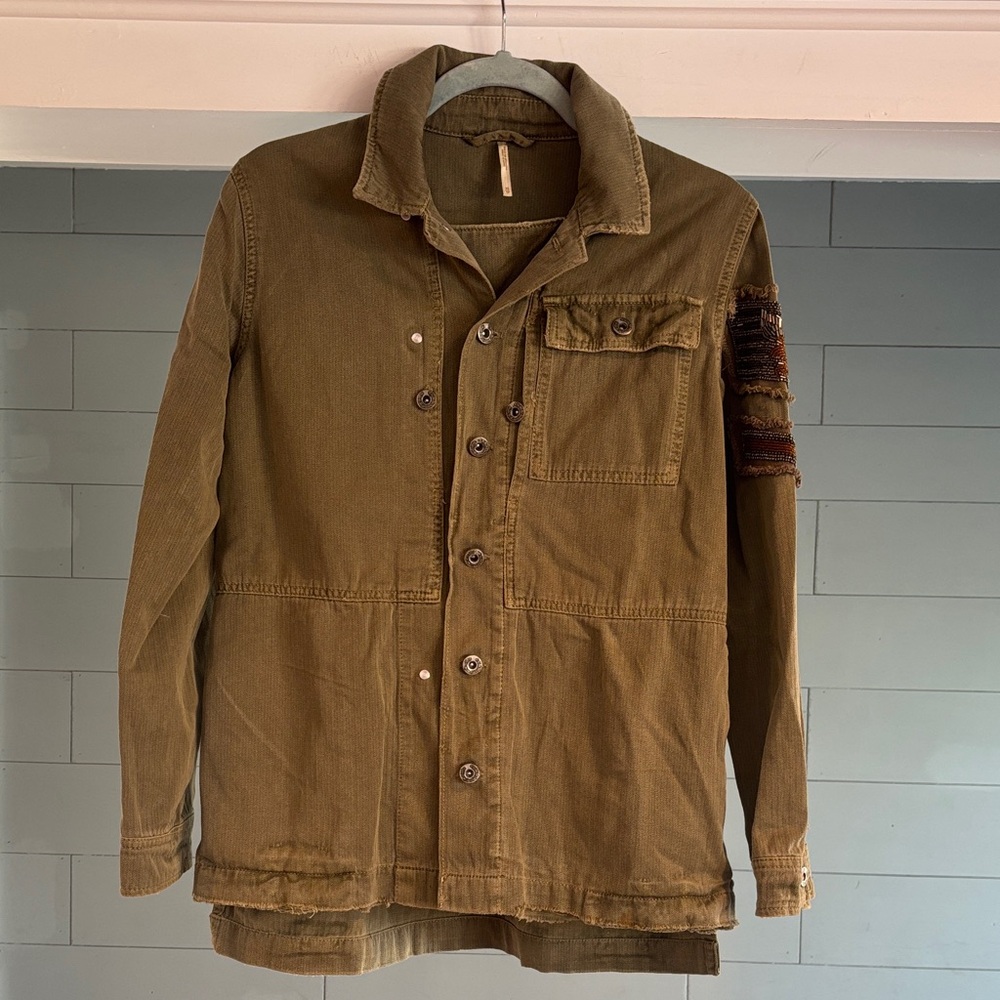 Free People Olive Utility Jacket